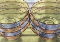 Glass Bowls (with red rims)