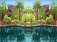 Pool with Palm Trees, Spain